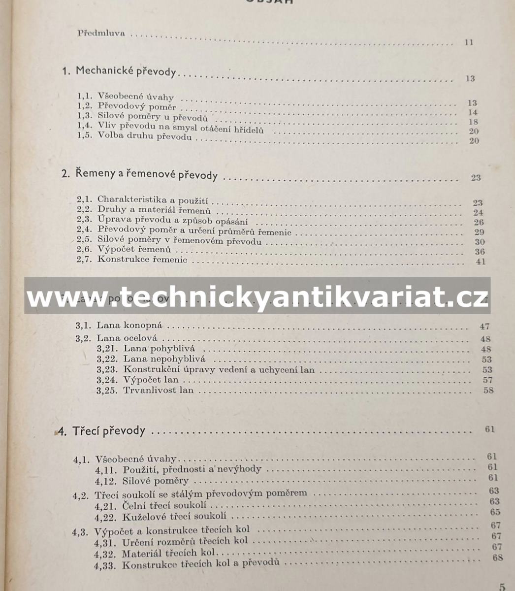 Části strojů II. Převody, a převodová ústrojí - Alfréd Bolek (1963)
