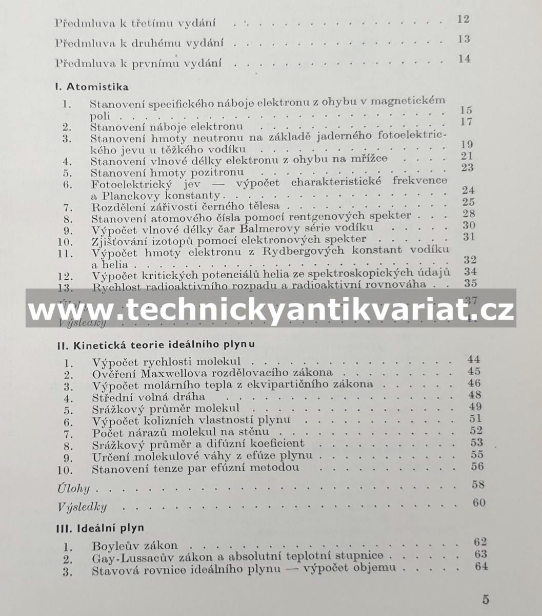 Příklady a úlohy z fyzikální chemie - Bareš, Černý, Fried, Pick (1971)