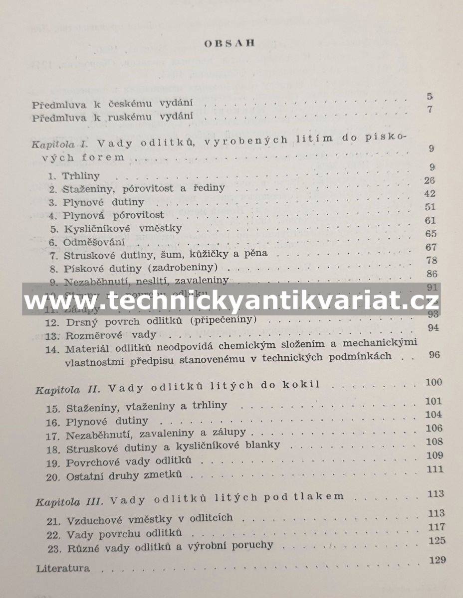 Vady odlitků ze slitin neželezných kovů - Kovvi, Pljackij (1956)