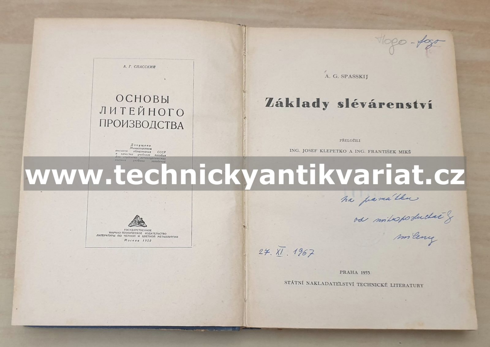 Základy slévárenství - A.G. Spaasskij (1953)