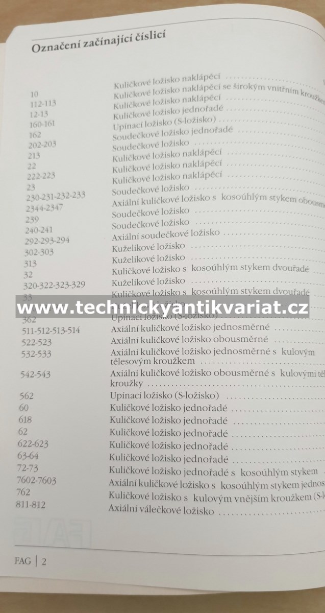FAG Valivá ložiska (1997)