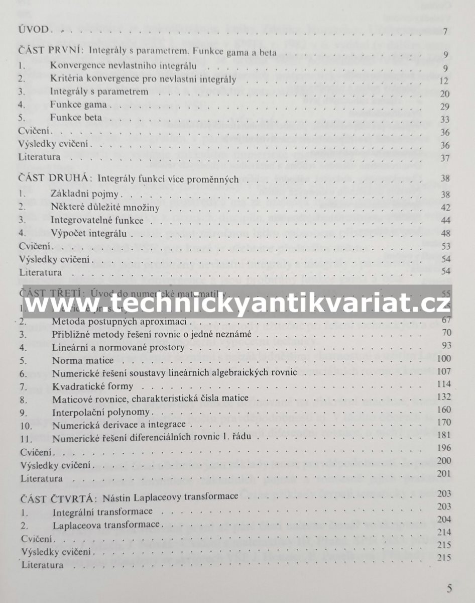 Učebnice matematiky pro posluchače VŠE II. - Horský, Prágerová, Voříšek, Henzel (1985)