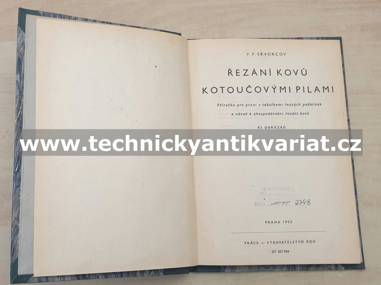 Řezání kovů kotoučovými pilami - P.F.Skvorcov (1952)