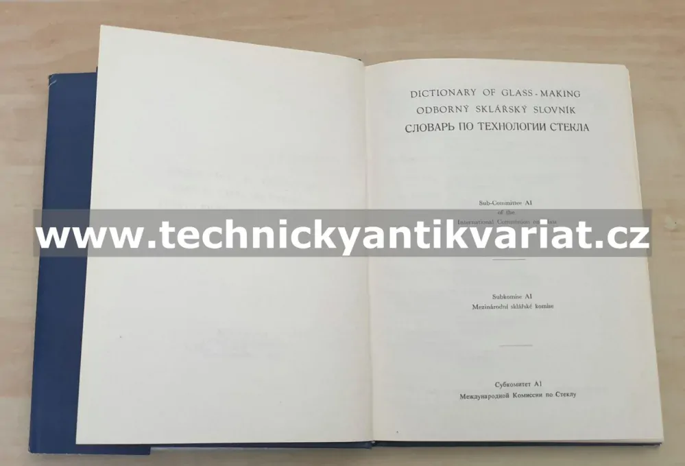 Odborný sklářský slovník, česko-anglicko-ruský