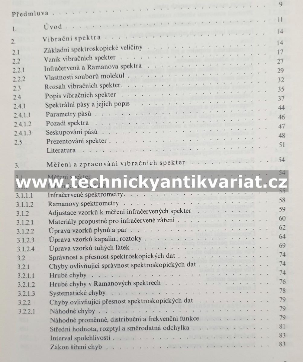Zpracování a interpretace vibračních spekter - Horák, Vítek (1980)