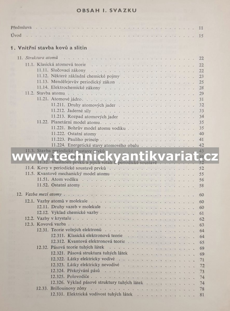 Nauka o materiálu I. svazek 1 - obecná nauka o kovech - Jeníček, Ryš, Cenek, Hrbek (1966)