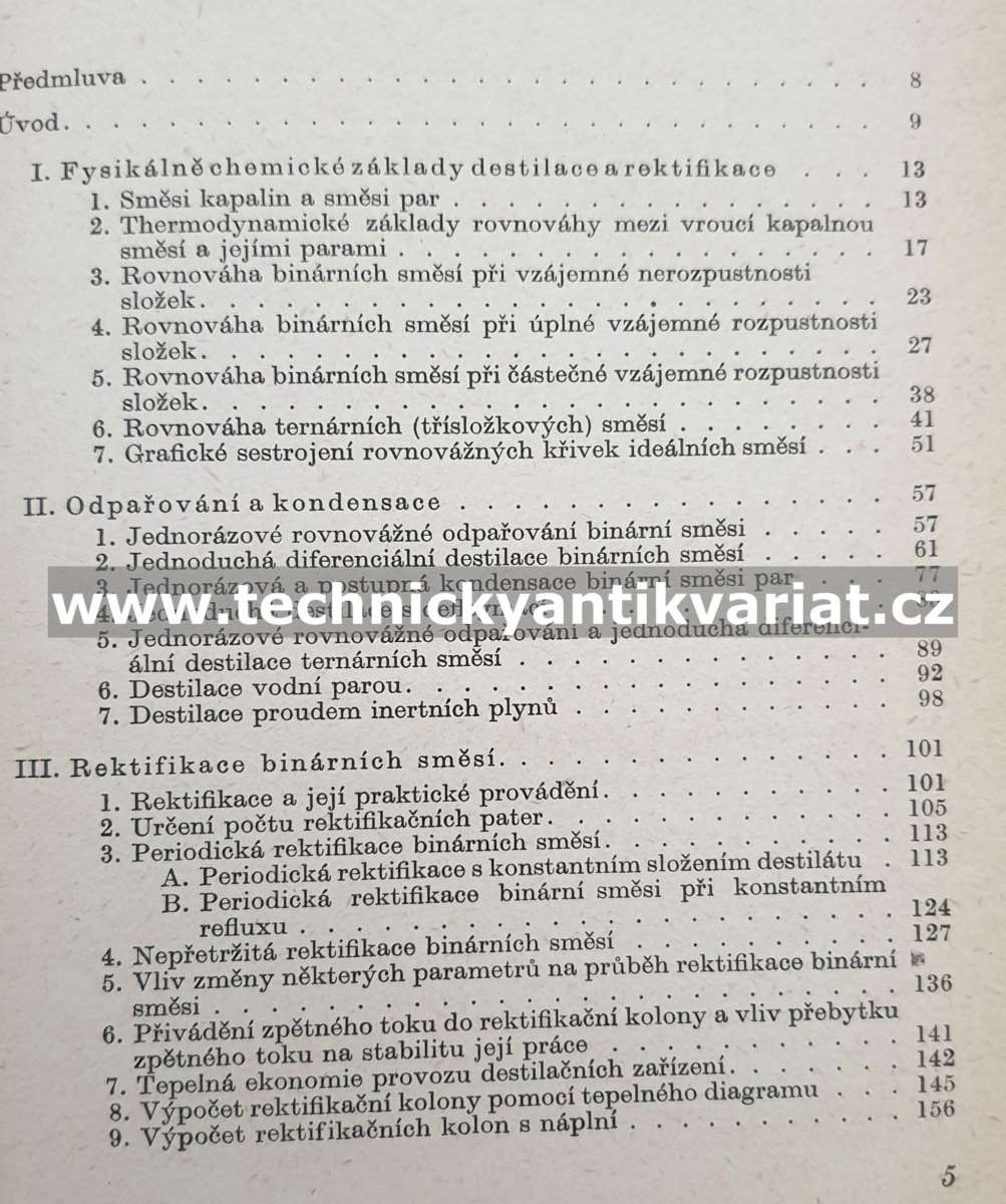 Destilace a rektifikace - Loffler, Pošta, Kunst (1956)
