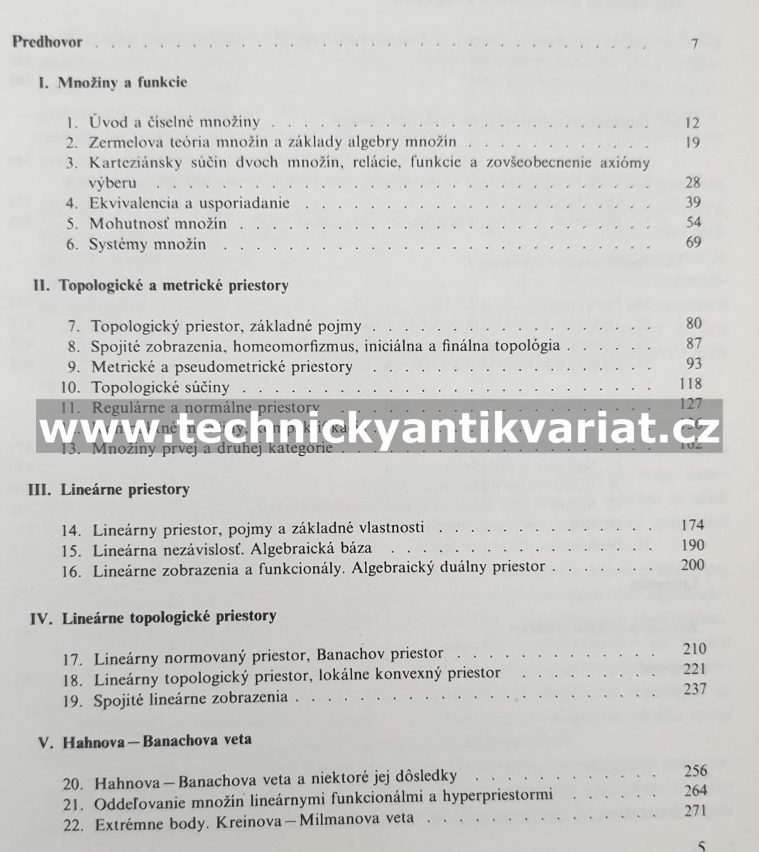 Funkcionálna analýza - Ladislav Mišík (1989)