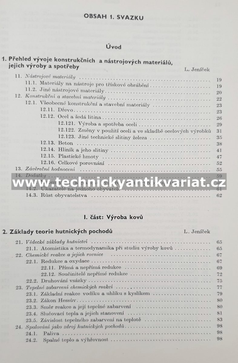 Nauka o materiálu III. svazek 1 - Píšek, Jeníček (1962)