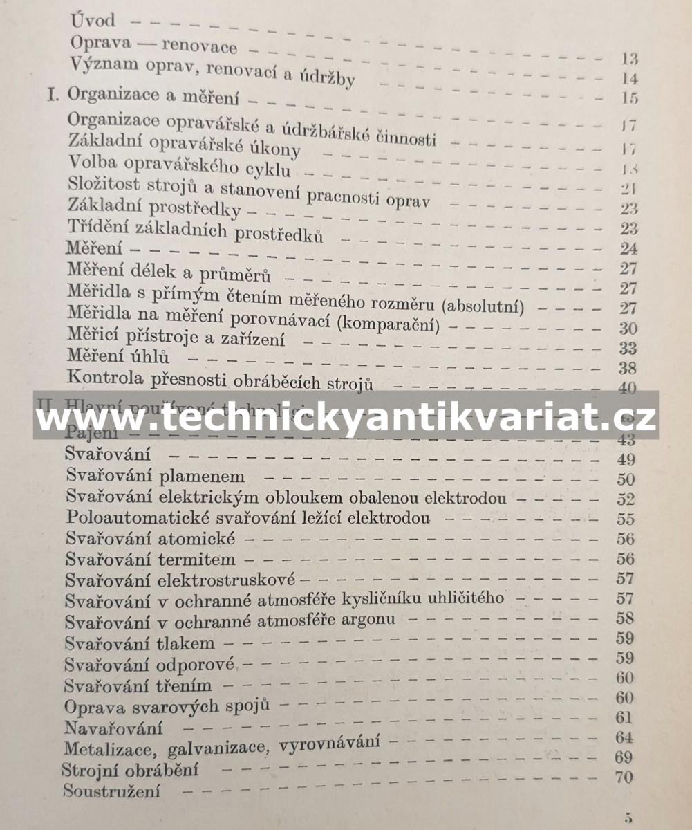 Kvalifikační příručka opraváře a údržbáře ve strojírenství - Kareis, Rousek (1971)