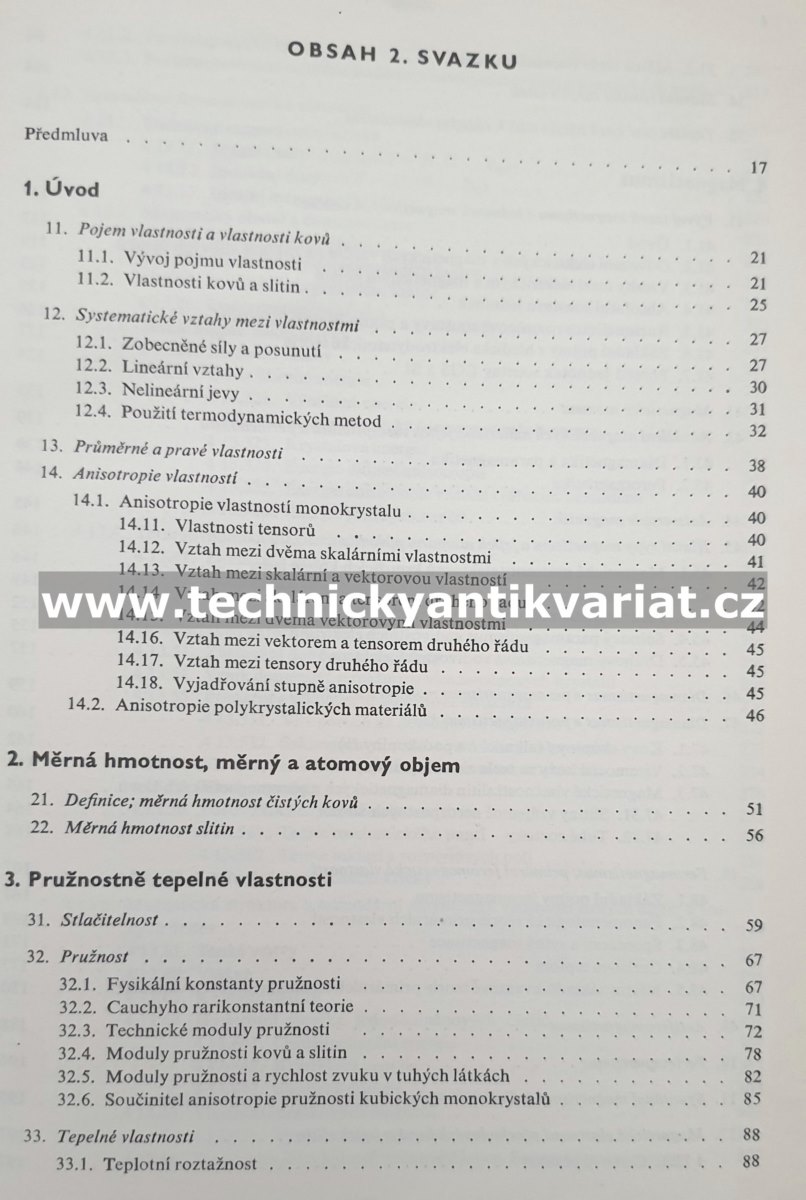 Nauka o materiálu I. Vlastnosti kovů 2 - Píšek, Jeníček, Ryš, Cenek (1968)