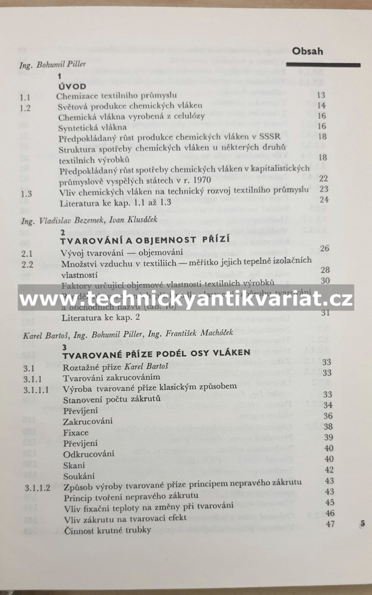 Syntetická vlákna - Bohumil Piller (1967)