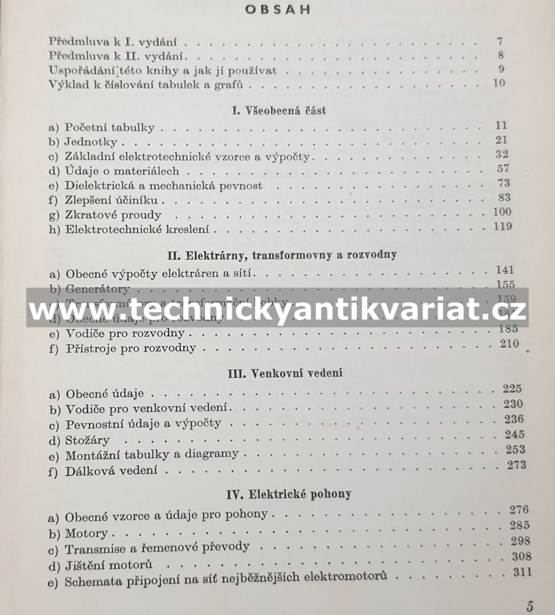 Elektrotechnické tabulky a grafy - Jiří Tříska (1958)