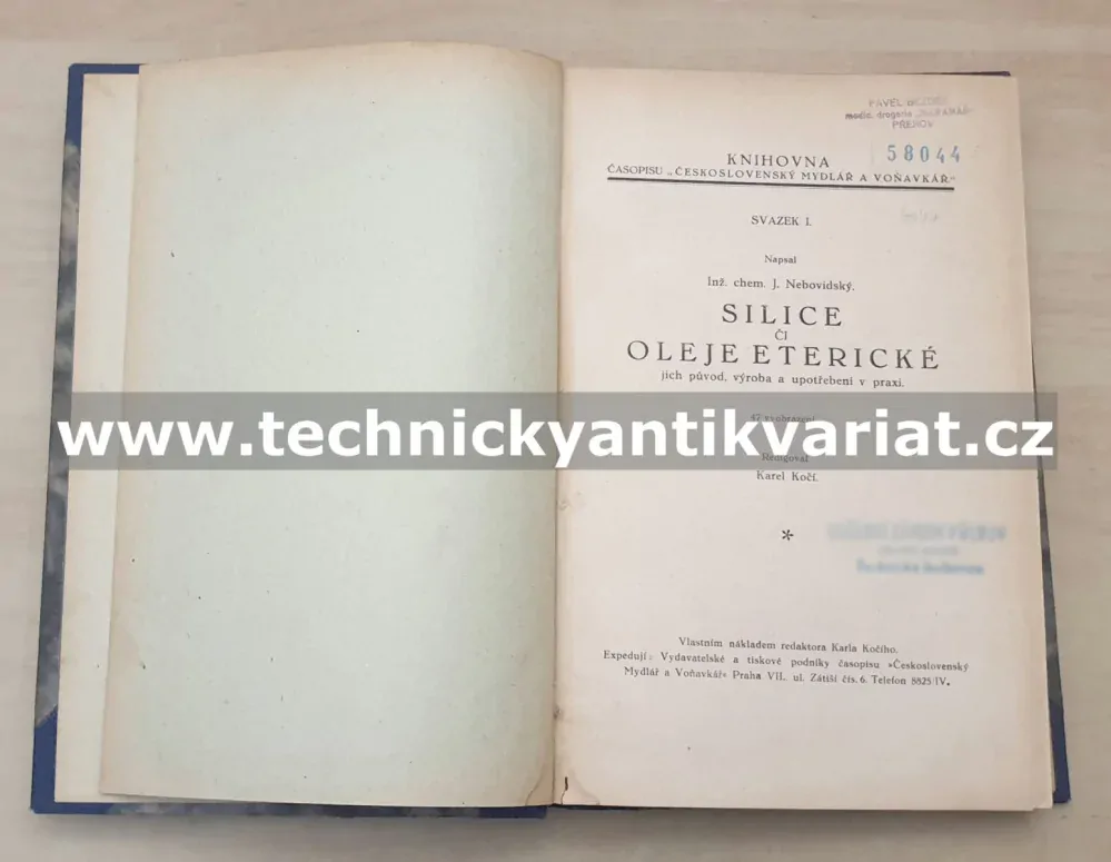 Silice či oleje eterické - Jindřich Nebovidský (1925)