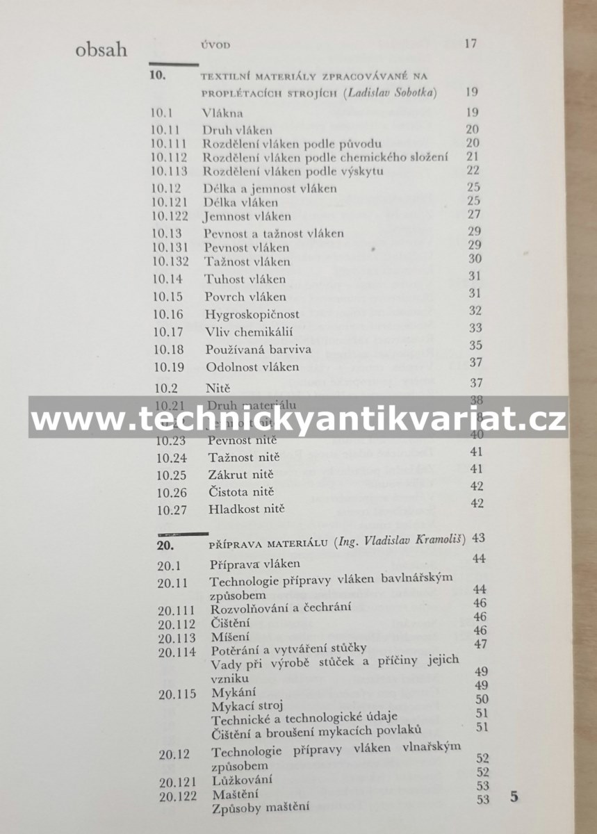 Textilní technologie proplétání - Ladislav Sobotka (1971)