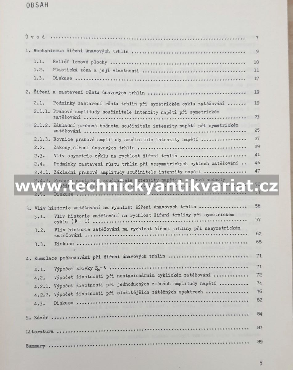 Šíření únavových trhlin v oceli - Klesnil, Lukáš (1973)