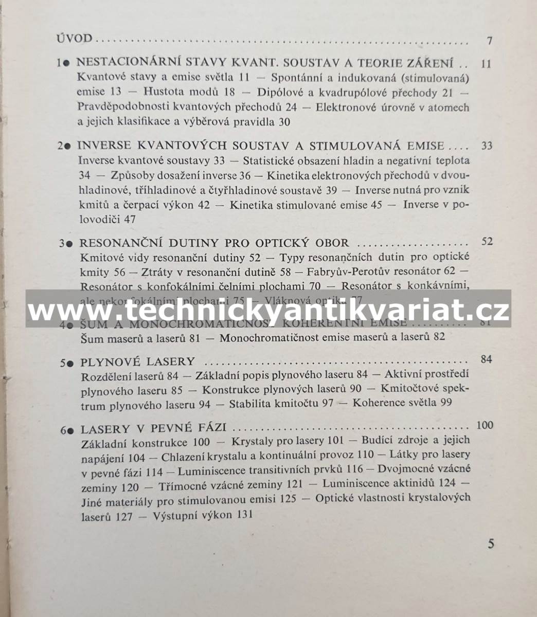 Lasery kvantové generátory světla - Karel Plátek (1964)