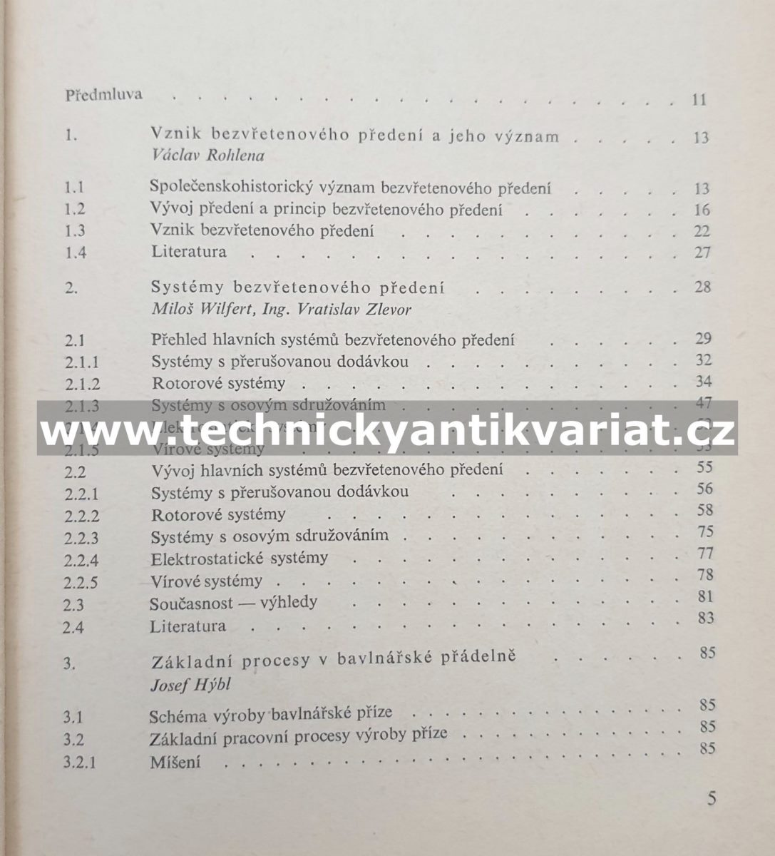 Bezvřetenové předení - Václav Rohlena (1974)