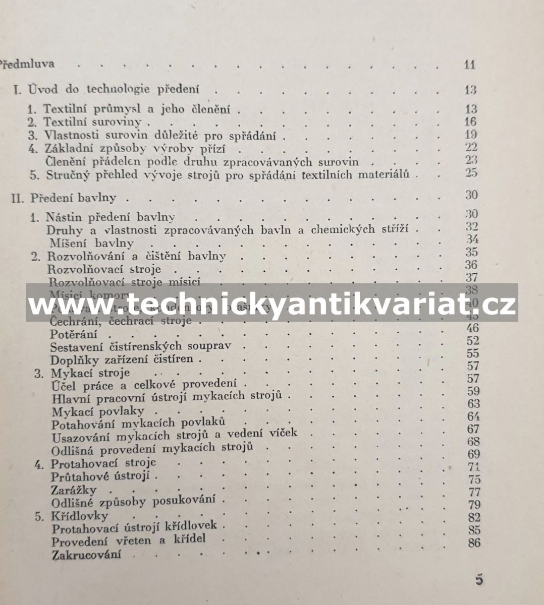 Technologie přádelnictví (1963)