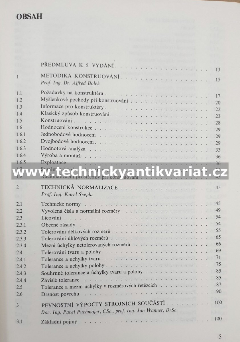 Části strojů 1.svazek - Bolek, Kochman a kol. (1989)