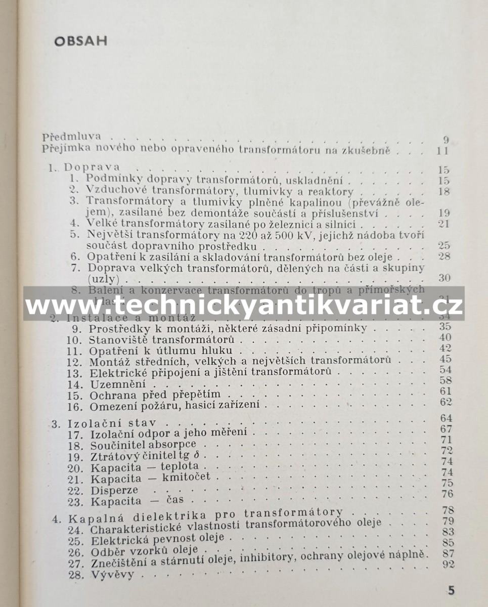 Instalace, provoz a údržba transformátorů - Vladimír Hrbek (1974)