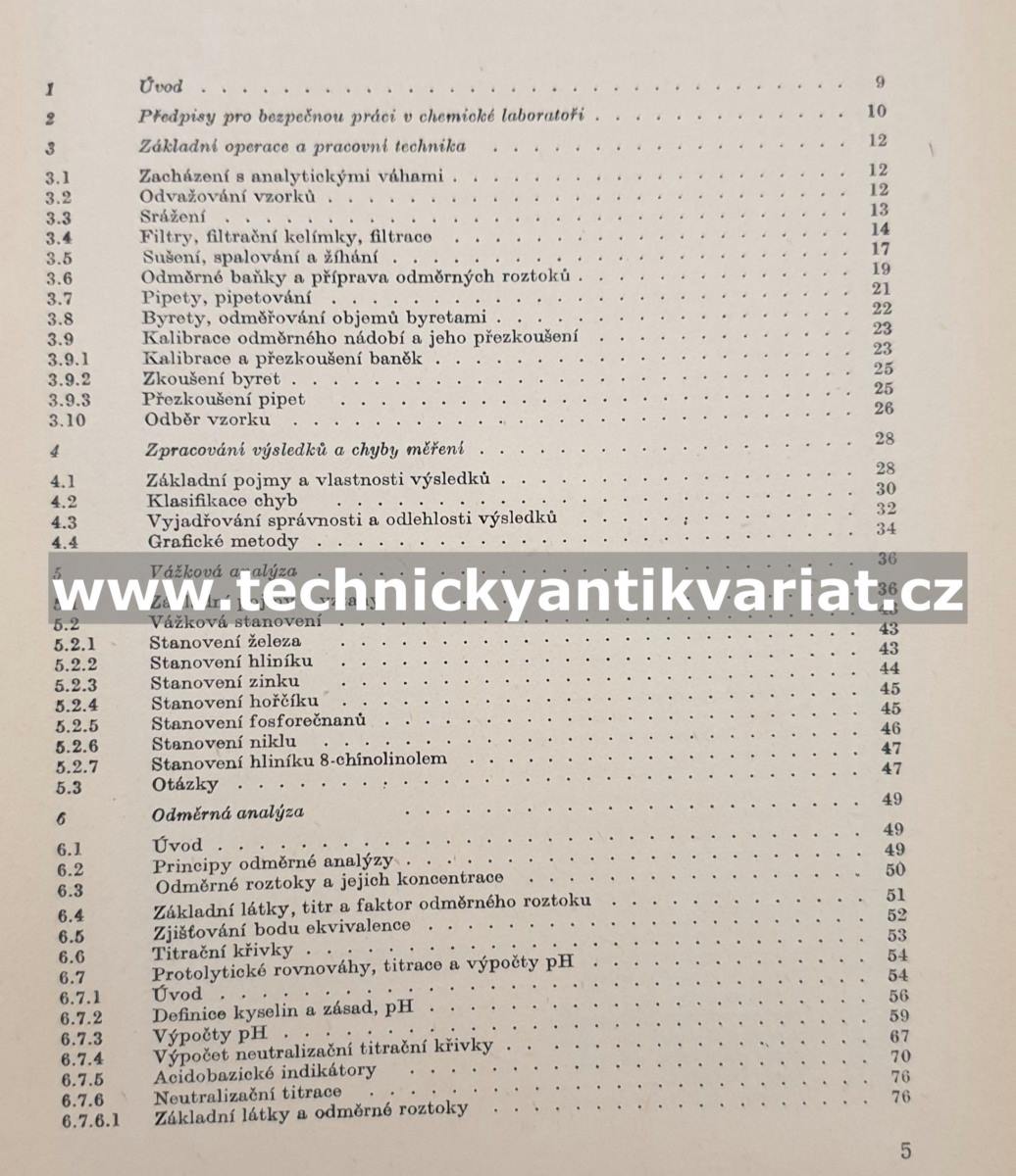 Příručka k praktiku z kvantitativní analytické chemie - Berka, Feltl, Němec (1985)