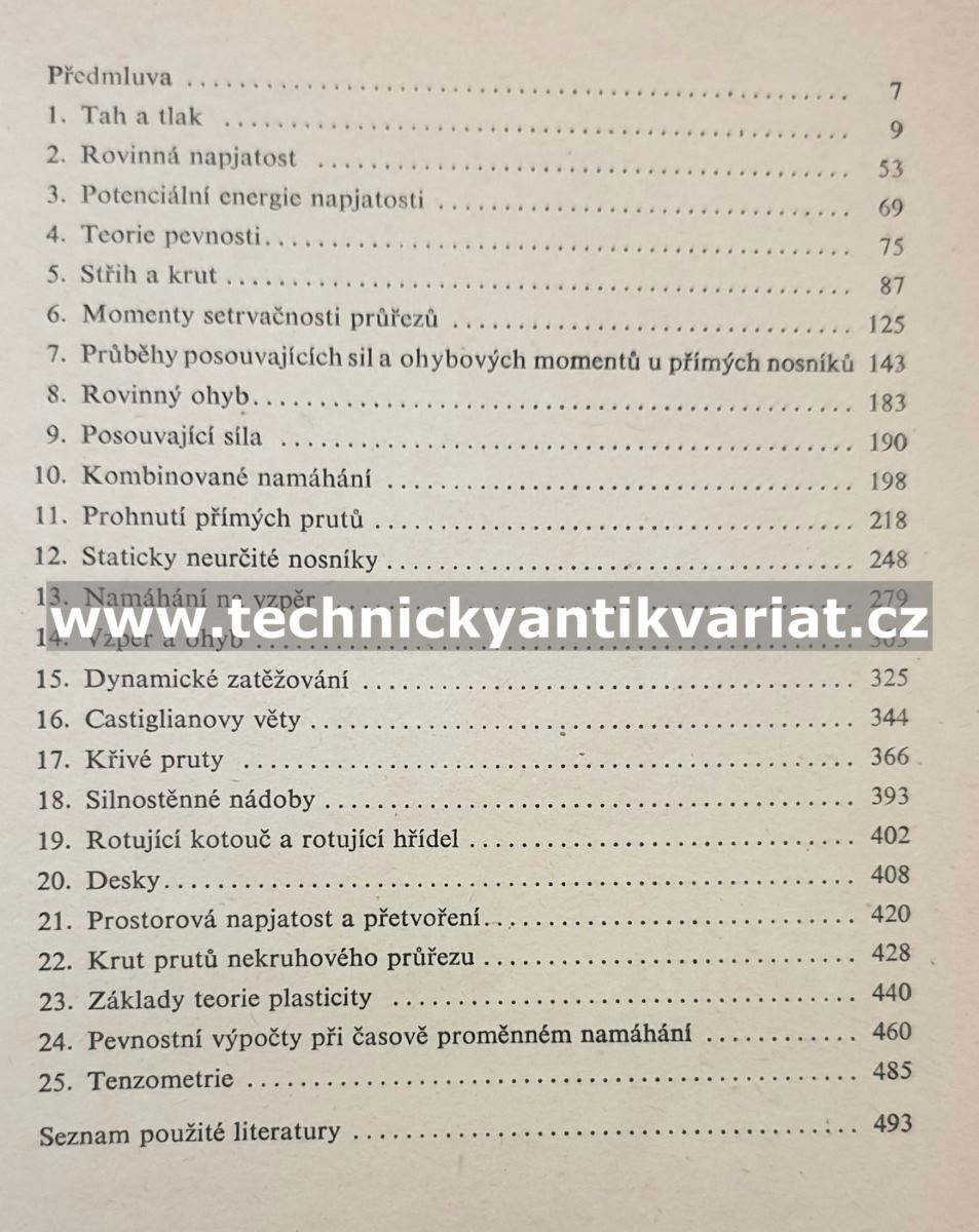 Sbírka úloh z pružnosti a pevnosti - Pešina, Reif, Valenta (1964)