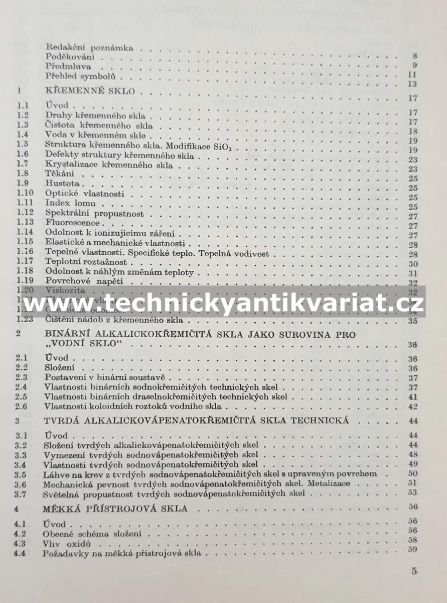 Technická skla a jejich vlastnosti - M.B.Volf (1987)