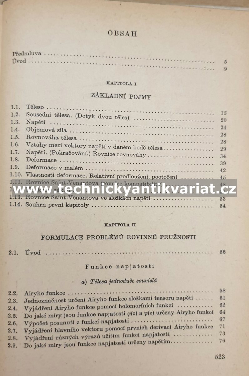 Matematická theorie rovinné pružnosti - Babuška, Rektorys, Vyčichlo (1955)
