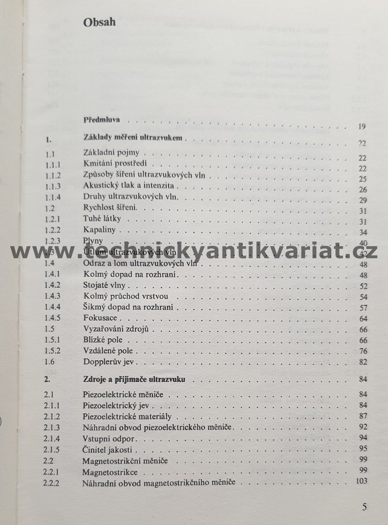 Ultrazvuk v měřicí technice - Jaroslav Obraz (1976)