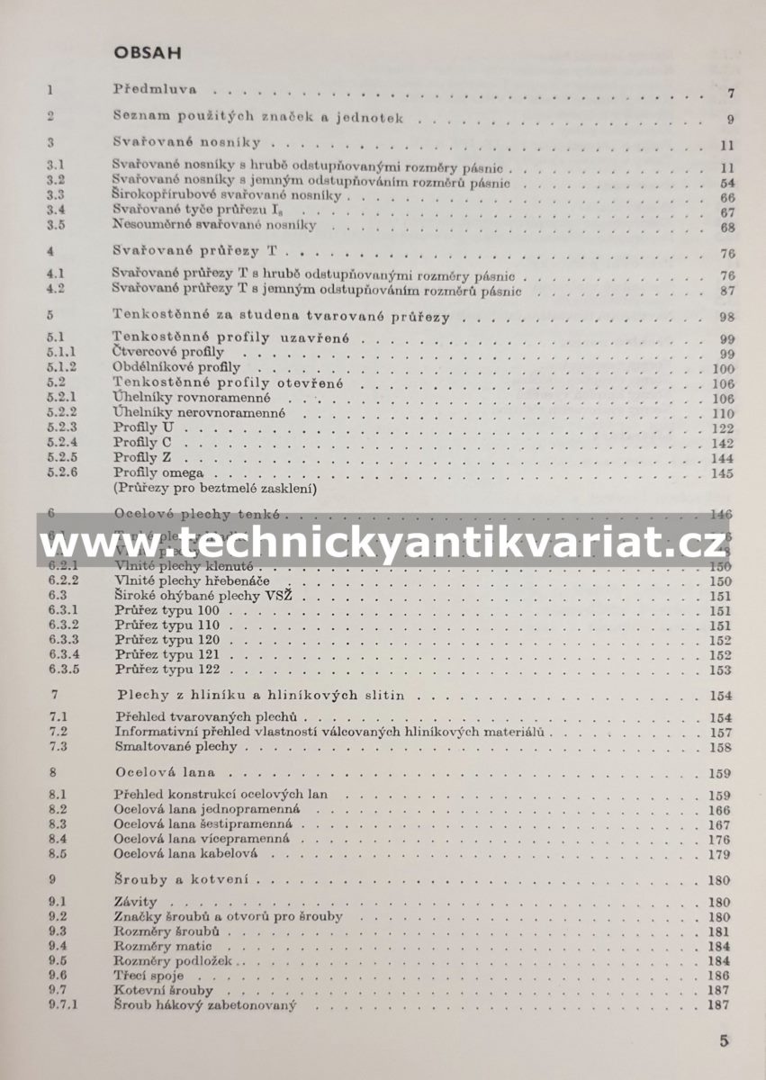 Statické hodnoty kovových konstrukčních prvků - Fuchs, Rec, Šefl (1985)