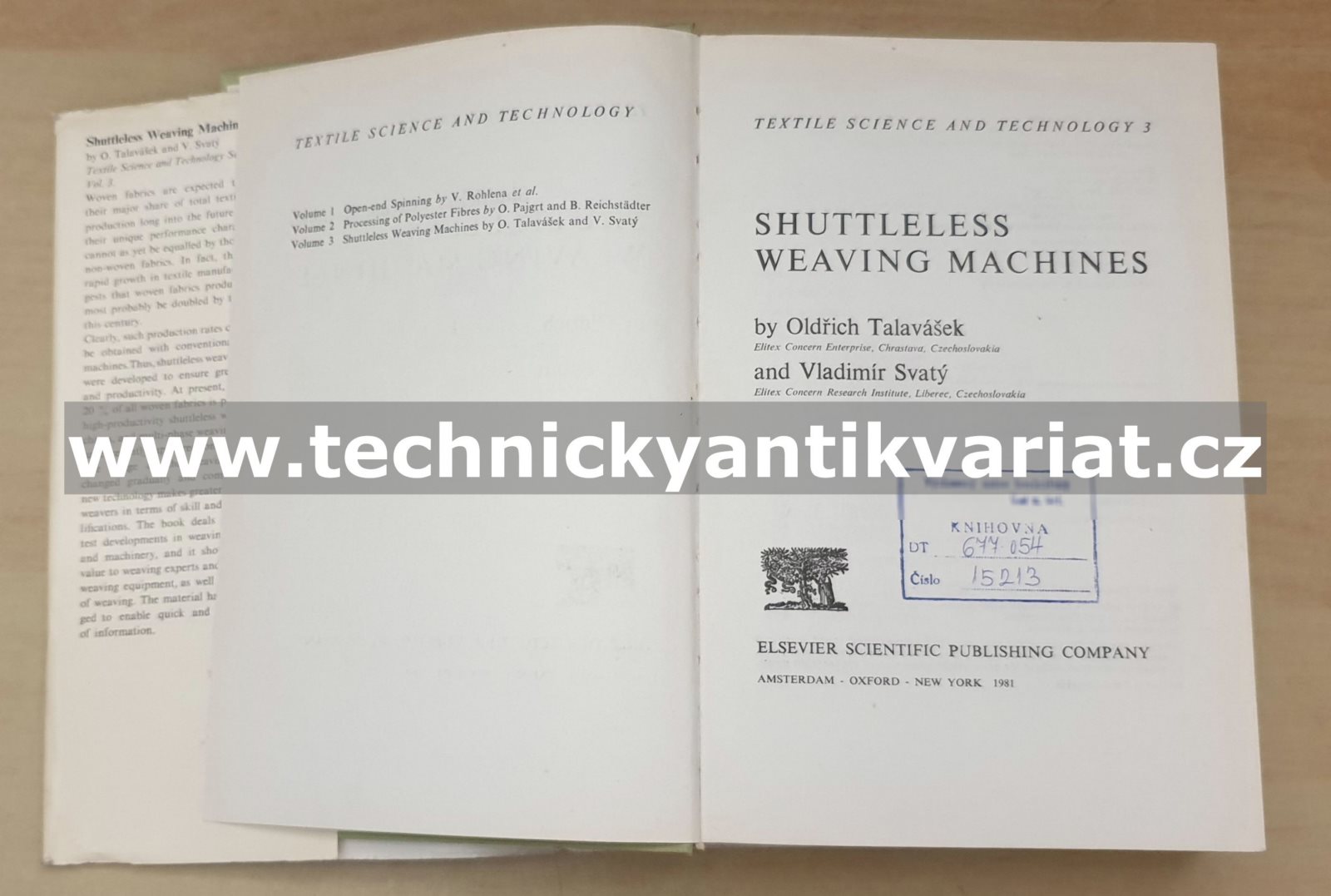 Shuttleless Weaving Machines - O.Talavášek, V.Svatý (1981)
