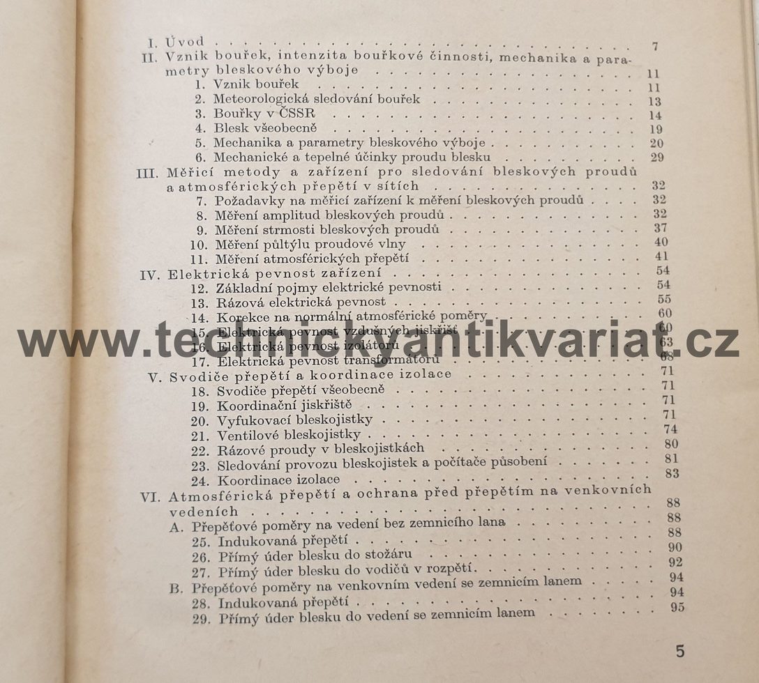 Atmosférická přepětí v rozvodu elektrické energie - Jirků, Popolanský (1966)