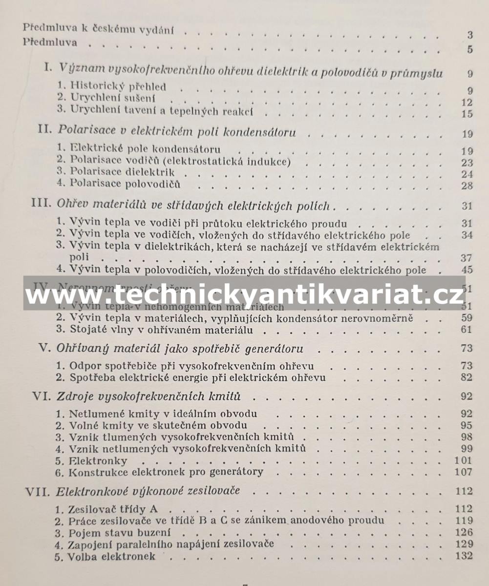 Vysokofrekvenční ohřev dielektrik a polovodičů - Maznin, Netušil, Parini (1953)