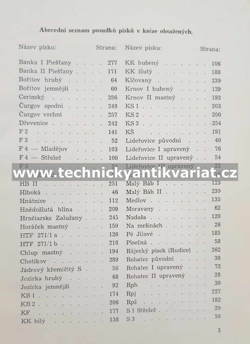 Československé slévárenské písky - Jiří Mariánek (1952)