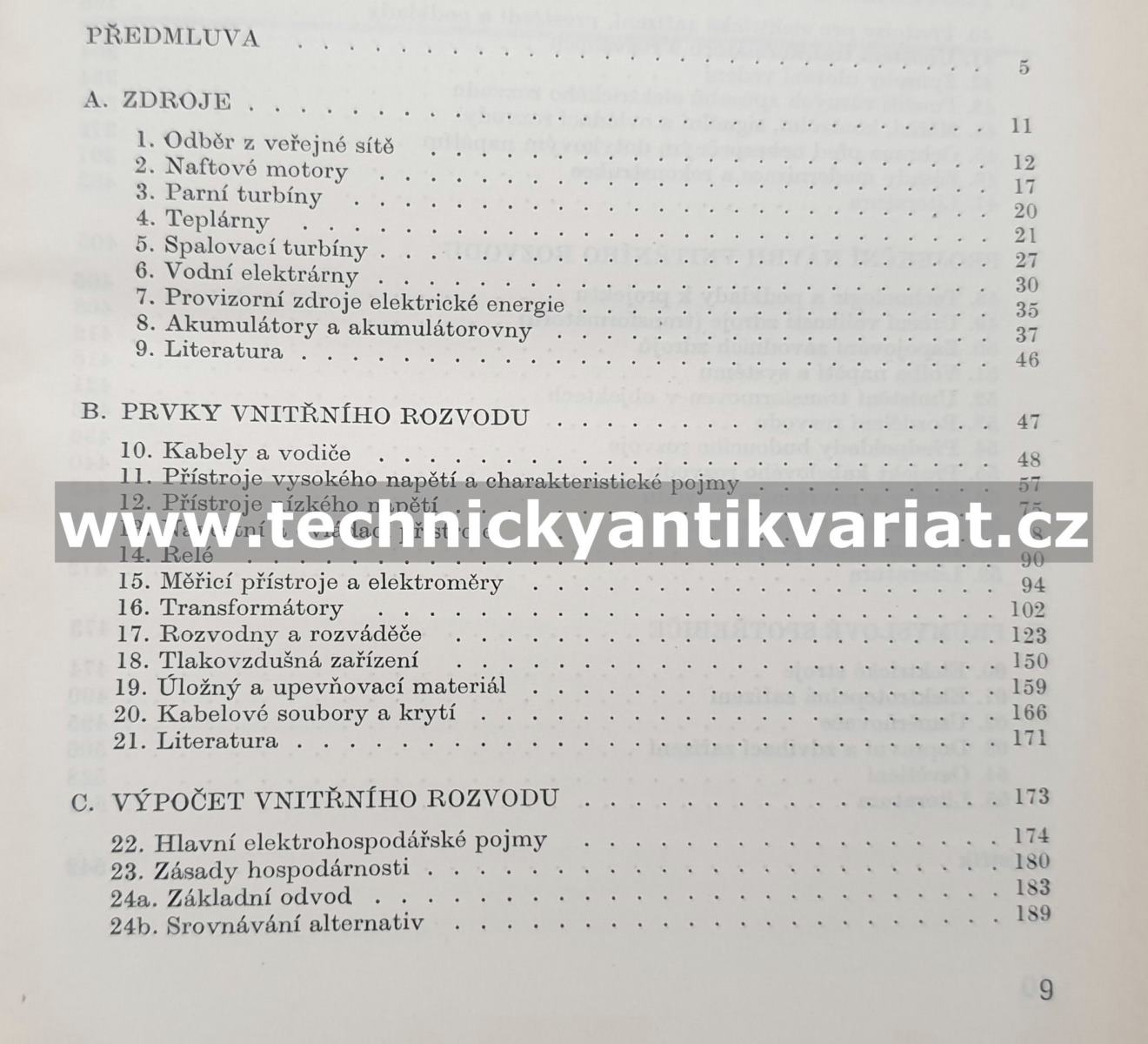 Elektrotechnika XVIII Vnitřní elektrické rozvody - Šenk, List (1968)