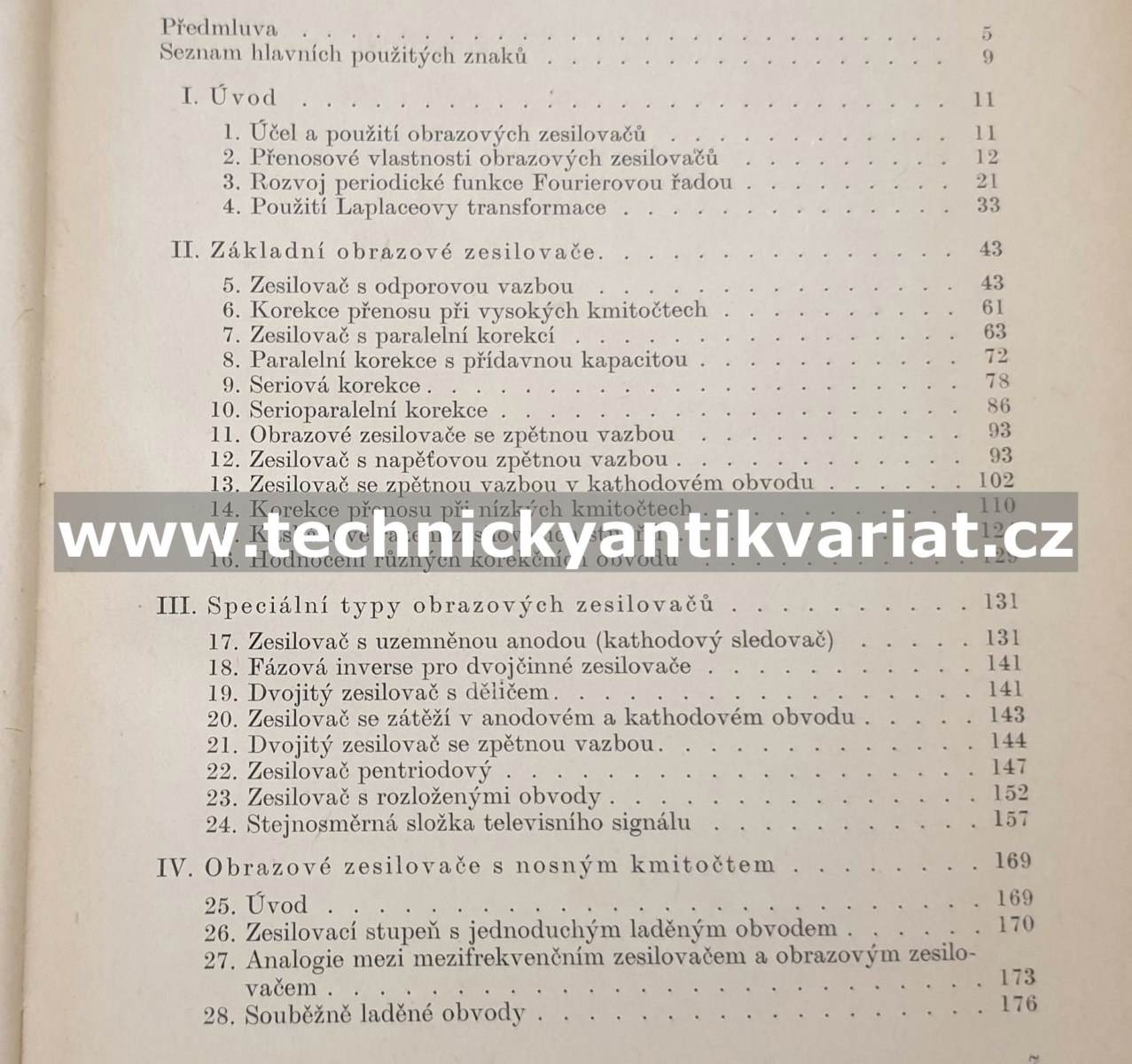 Obrazové zesilovače pro televizi a měřící techniku - Bednařík, Daněk (1957)