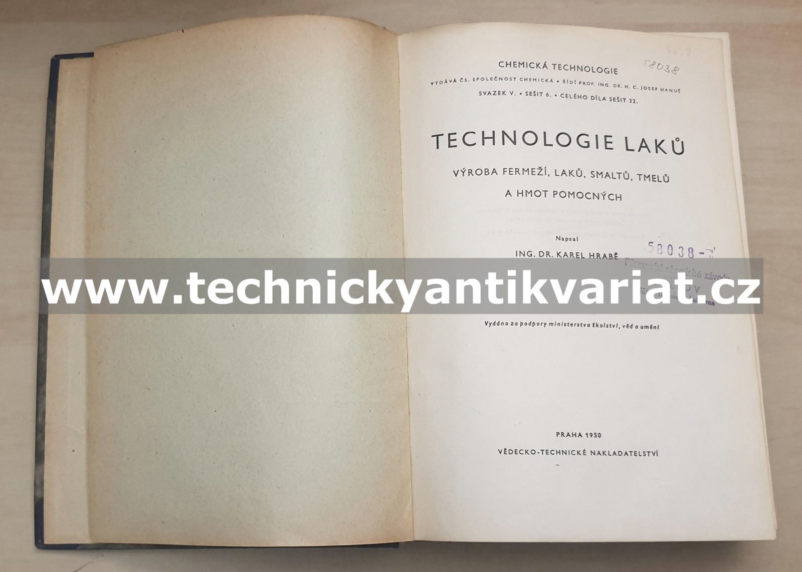 Technologie laků - Karel Hrabě (1950)