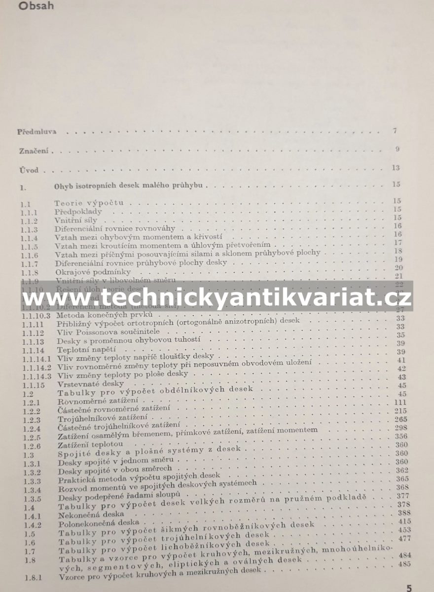 Tabulky pro výpočet desek a stěn - Richard Bareš (1979)