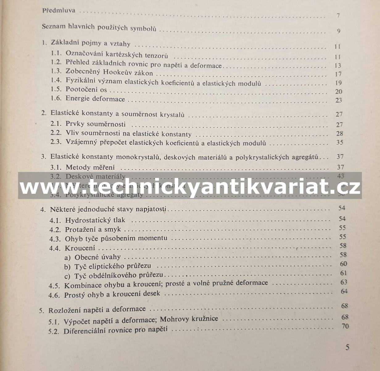 Úvod do teorie pružnosti anizotropních látek - Hearmon (1965)