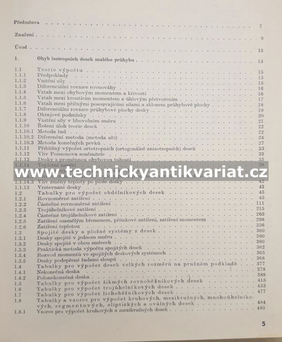 Tabulky pro výpočet desek a stěn - Richard Bareš (1979)