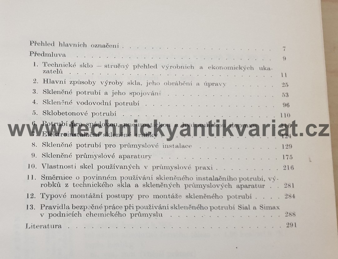 Technické sklo - V. Balcar, V. Vykouk (1960)