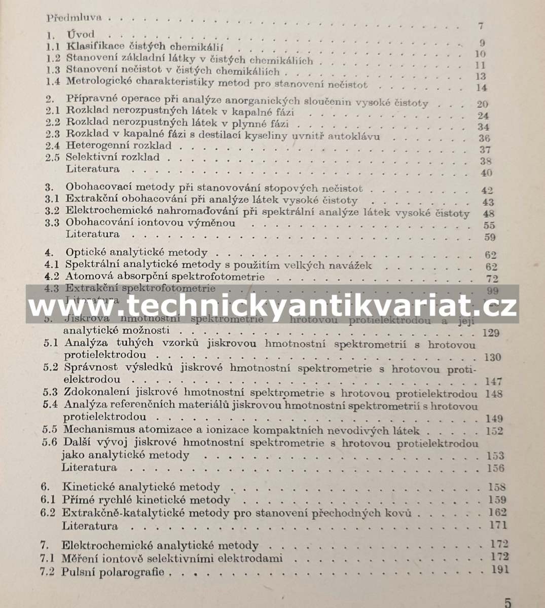Metody analýzy čistých chemikálií - Čapuchin, Přibyl (1989)