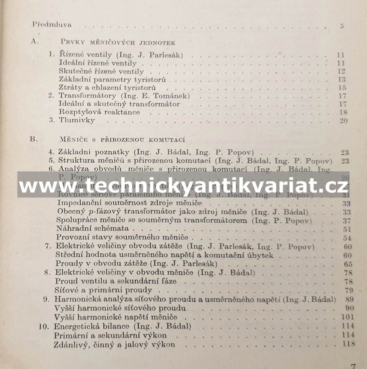 Elektrické pohony s tyristory - Bádal, Parlesák, Popov, Tománek (1970)