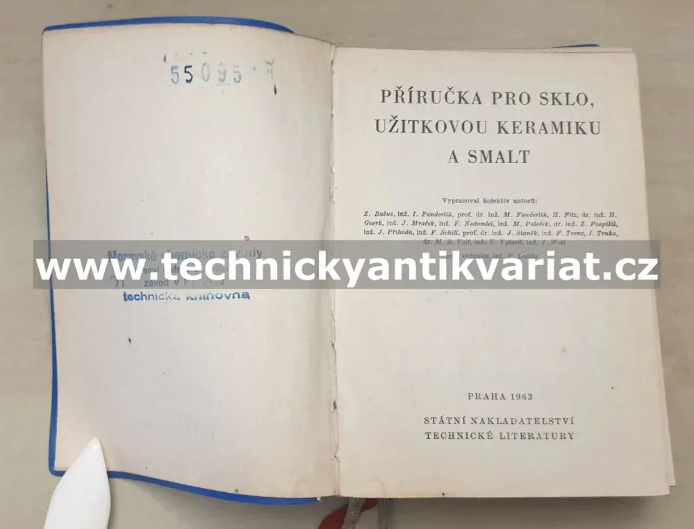 Příručka pro sklo, užitkovou keramiku a smalt (1963)