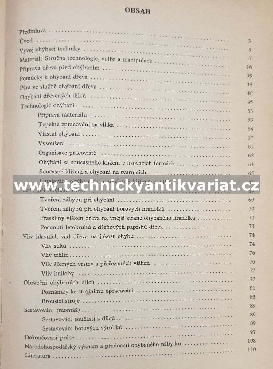 Ohýbaný nábytek - Jaroslav Vaněk (1952)