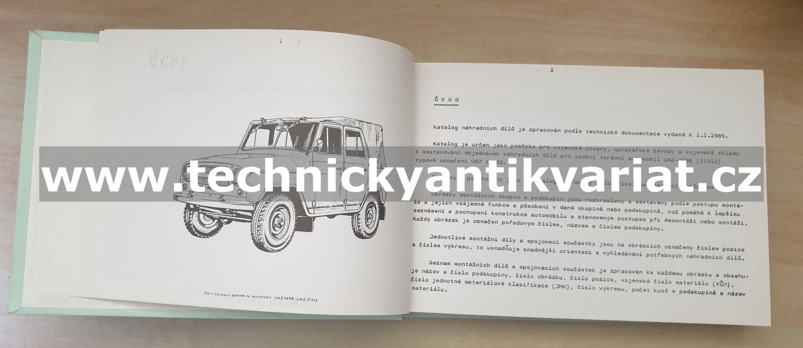 UAZ 649B, UAZ 31512 - katalog náhradních dílů (1988)