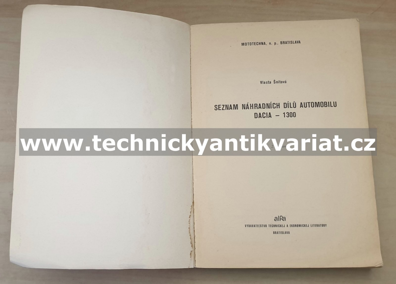 Dacia 1300 - katalog náhradních dílů (1981)