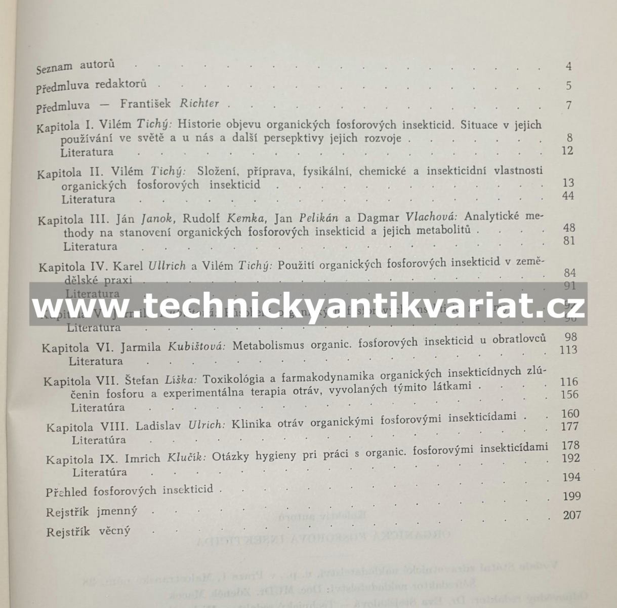 Organická fosforová insekticida (1959)
