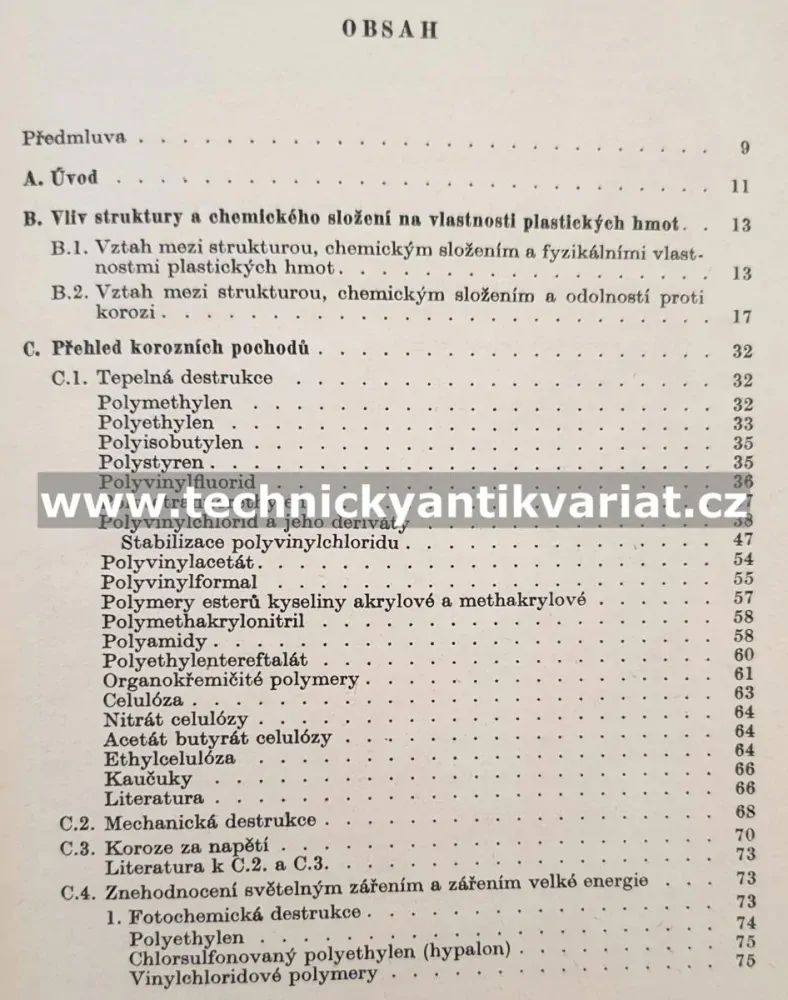 Koroze plastických hmot a pryže - Břetislav Doležal (1960)